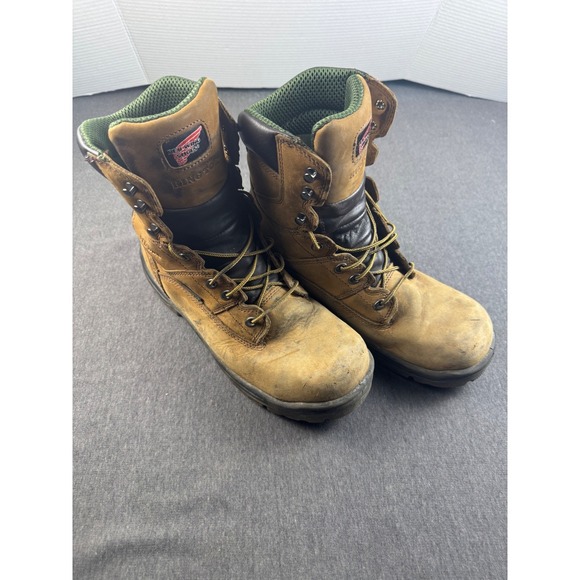 Red Wing King Toe Men's 10D Brown Leather Work Boots Steel Toe ASTM F2413-18 - Picture 1 of 13